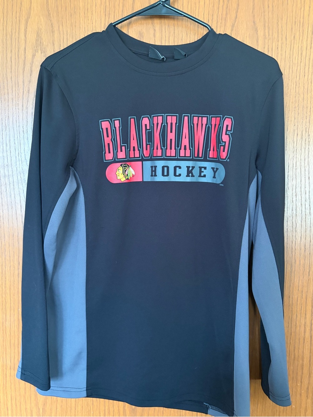 Chicago Blackhawks Hockey Athletic Long Sleeve Tee - Black & Gray